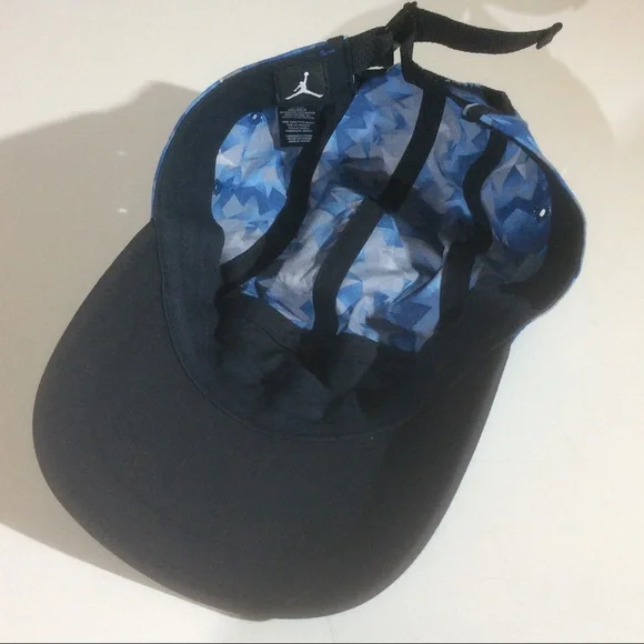Jordan Jumpman 5 Panel Hat Blue Camo Adjustable Strap Back Cap Air Chicago Bulls